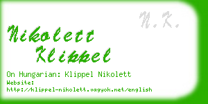 nikolett klippel business card